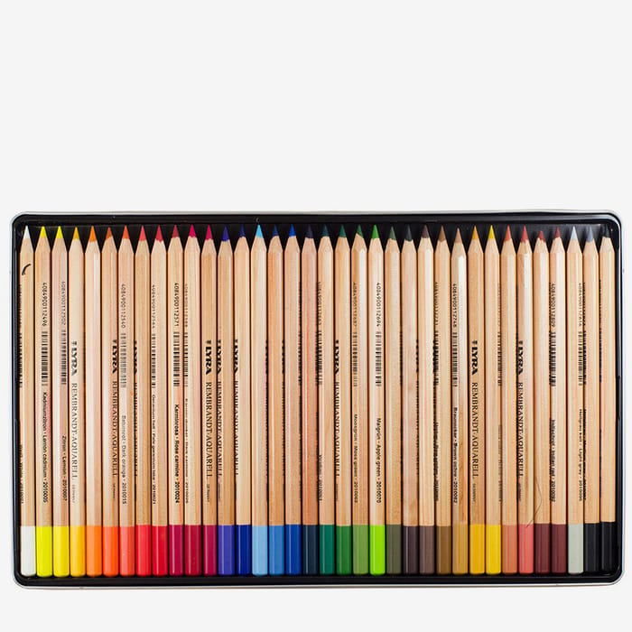 LYRA L2011360B Rembrandt Aquarel B-Ware - Metalen etui met 36 aquarelstiften, diverse kleuren