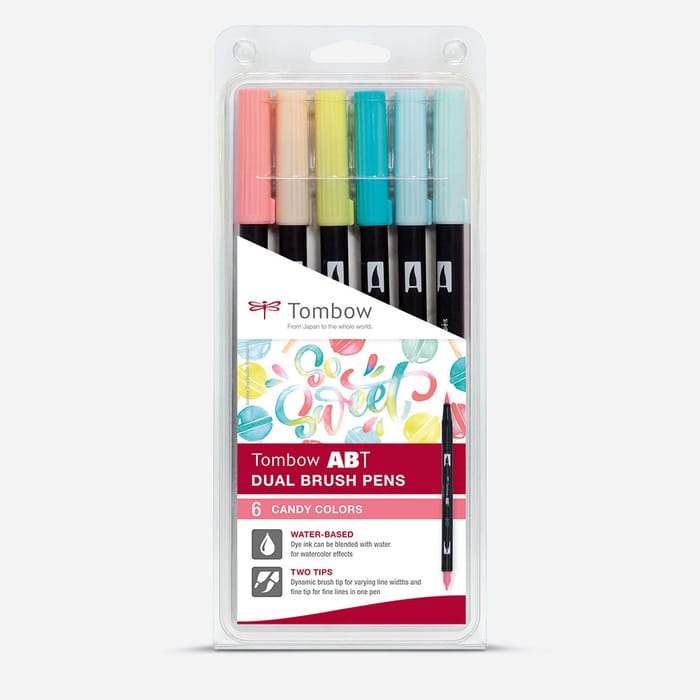 Tombow Art Dual Blendable Brush Pens Candy Colours Set of - Main Image