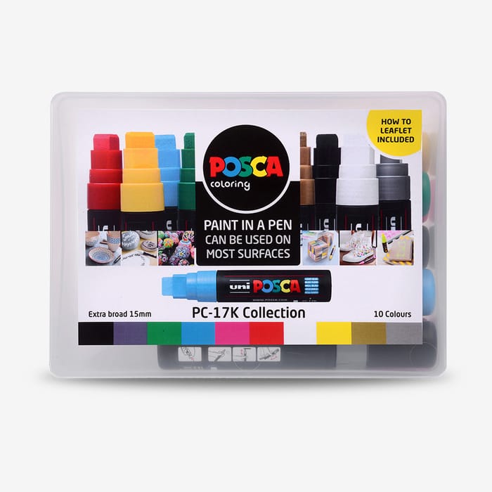 Posca Marker Pc-17K Extra Broad Chisel Tip 15mm Assorted