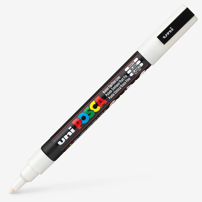 Posca Marker Pc-3m Fine Bullet Tip White
