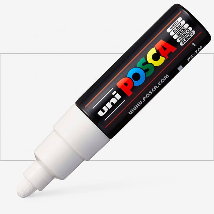 POSCA Paint Marker, PC-7M Broad Bullet, White