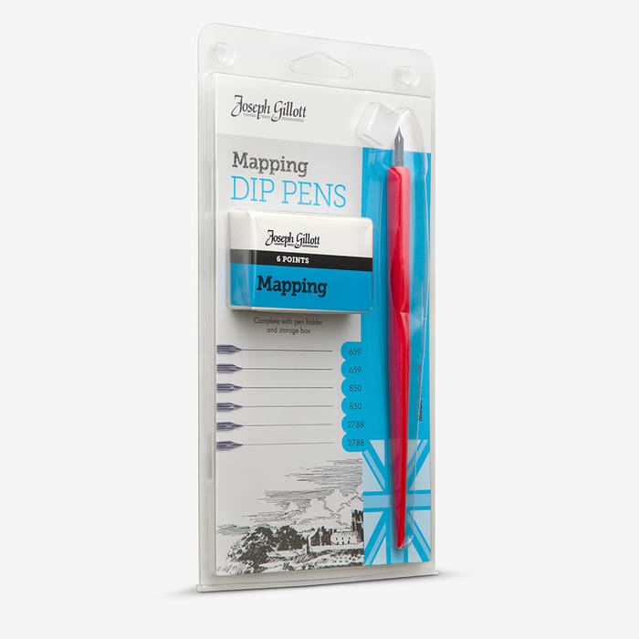 William Mitchell Calligraphy Joseph Gillott Mapping Set Nibs