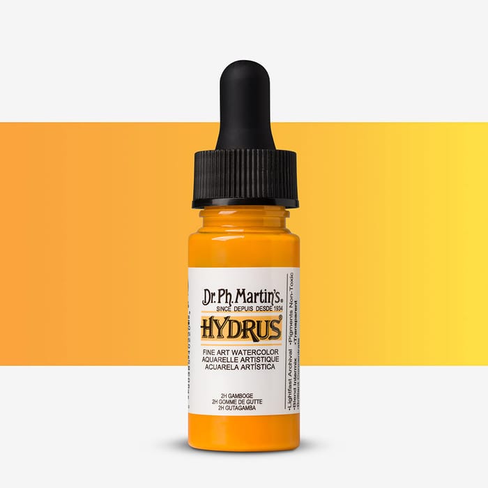 Dr. Ph. Martin's : Hydrus Liquid Watercolor Paint : 15ml : Gamboge ...