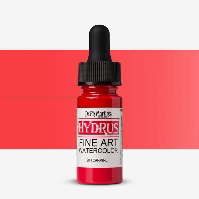 Dr. Ph. Martin's : Hydrus Liquid Watercolor Paint : 15ml : Carmine ...