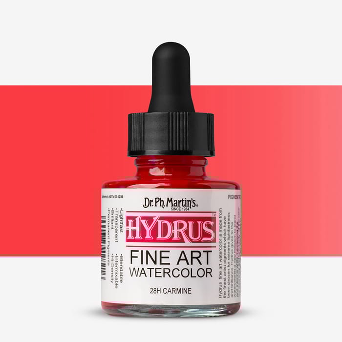 Dr. Ph. Martin's : Hydrus Liquid Watercolor Paint : 30ml : Carmine ...
