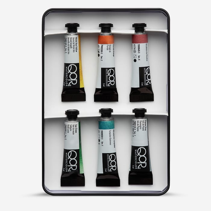 QoR Artist Watercolors Ali Cavanaugh Portrait 6 Color Set - Wet Paint