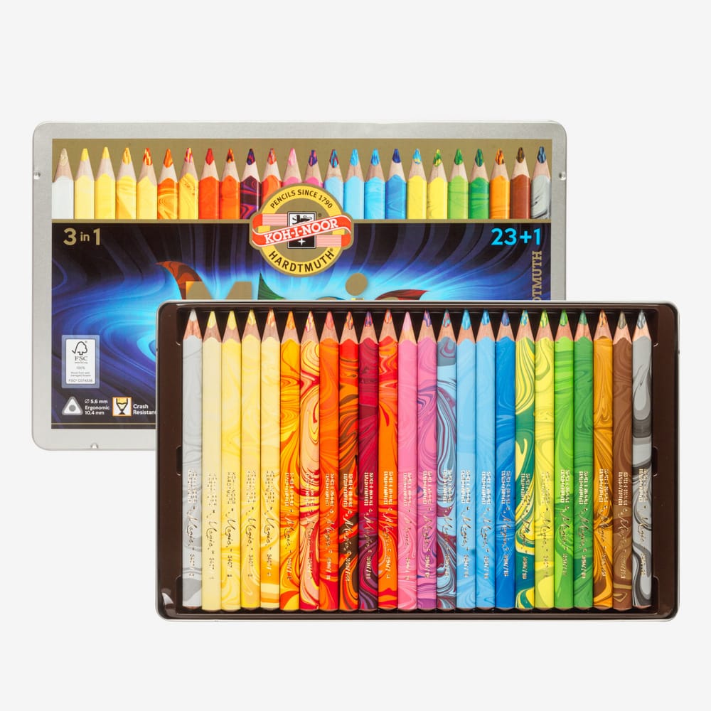 Koh-I-Noor Magic Jumbo Buntstifte, dreieckig, mehrfarbig, 24 Stück
