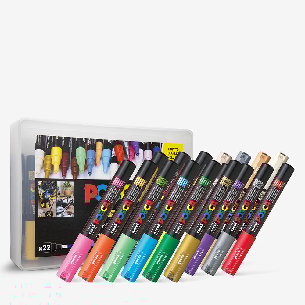 Posca Marker Pc-1m Extra-Fine Pin Tip Assorted