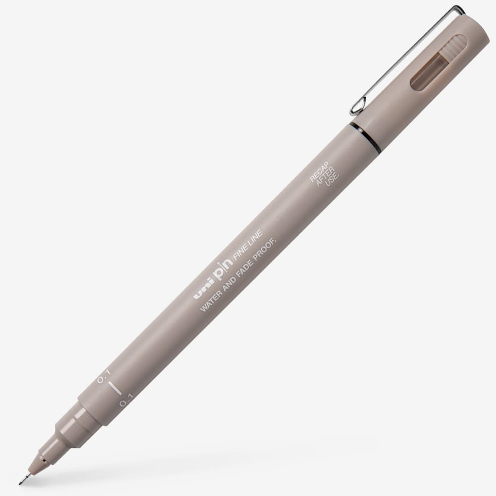 UNI PIN Technical Drawing Pen Wallet Set Of 3 / 6 /12 (Black / Grey / Sepia Colour