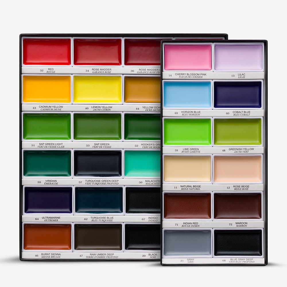 Kuretake Gansai Tambi Acuarelas - Set de 48 Colores