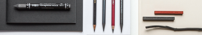 Crayons graphite teintés