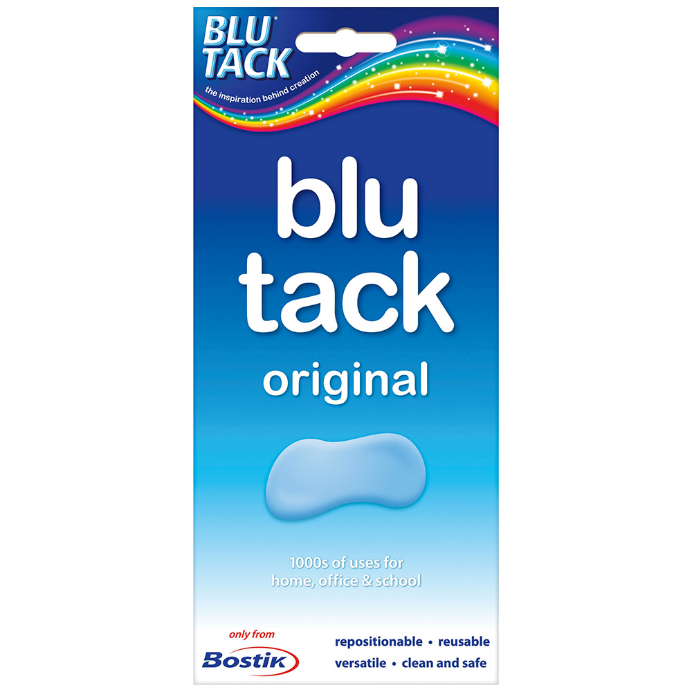 BLU TACK Original Bostik Sticky Handy Size Blue Tac reusable adhesive blutack 