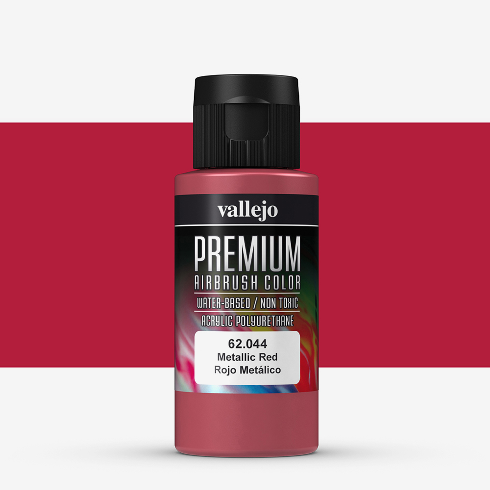Vallejo Premium Airbrush Paint : 60ml : Metallic Red