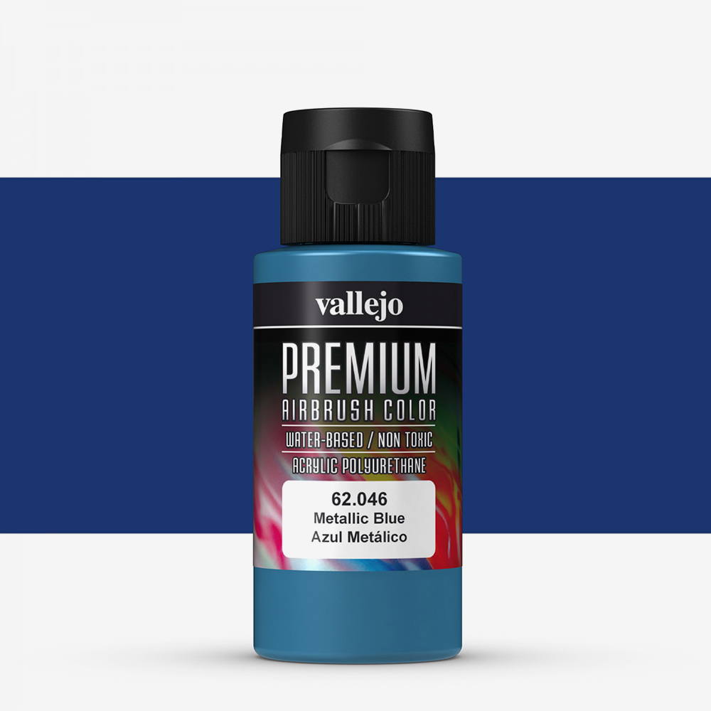 Vallejo Premium Airbrush Paint : 60ml : Metallic Blue