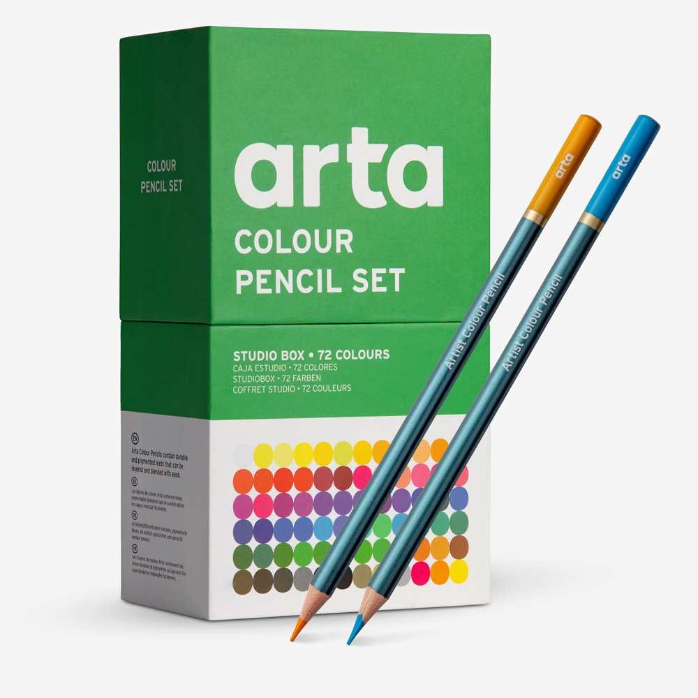 Arta : Set of 72 Coloured Pencil in Storage Box : Highly Pigmented