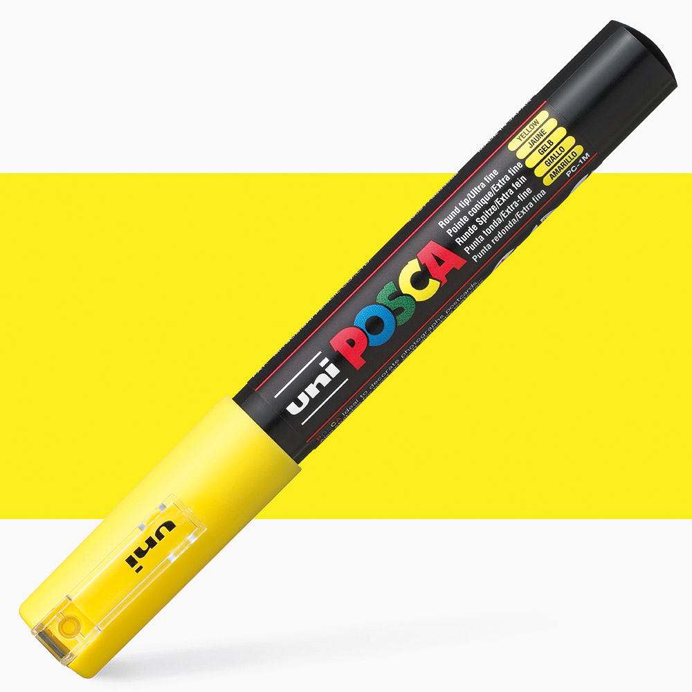 Posca Marker : Pc-1m : Extra-Fine Bullet Tip : 0.7mm : Yellow