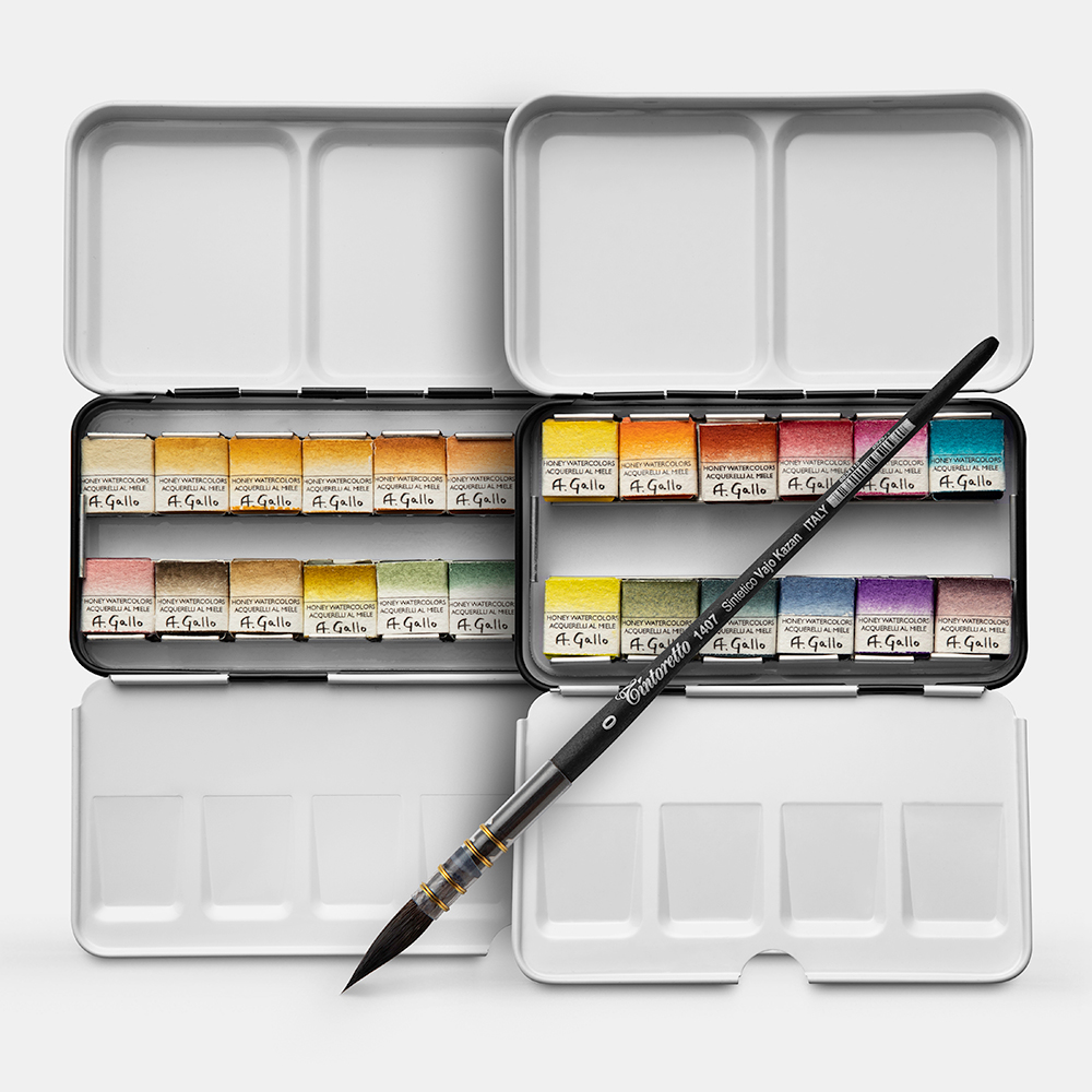 Watercolor Paint Set of 24 and 12 Colors Extra Fine 