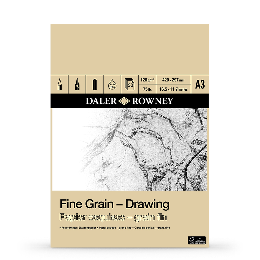 Daler Rowney Graphic Series Tracing Pad 60gsm A3 50 Sheets Gummed Pad