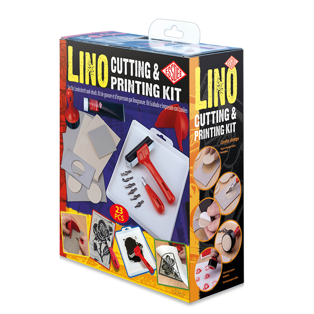 Essdee Lino Cutting and Printing Kit-22 pièces Set créer timbres et estampes