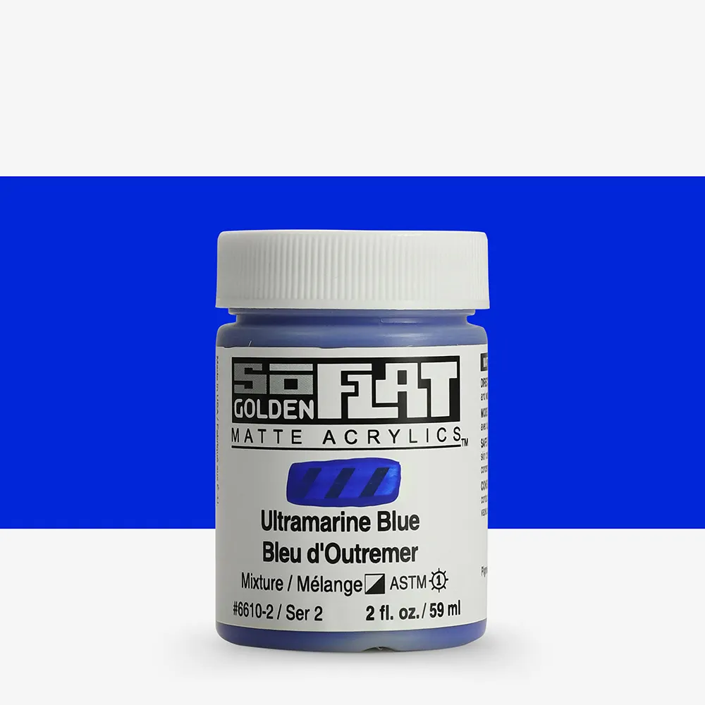 Golden : SoFlat : Matte Acrylic Paint : 59ml (2oz) : Ultramarine Blue