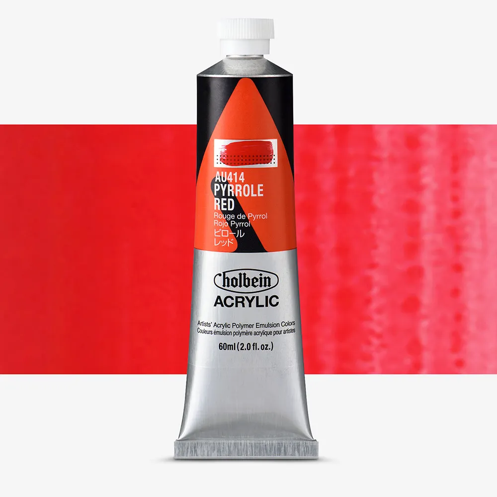 Holbein : Heavy Body : Acrylic Paint : 60ml : Pyrrole Red
