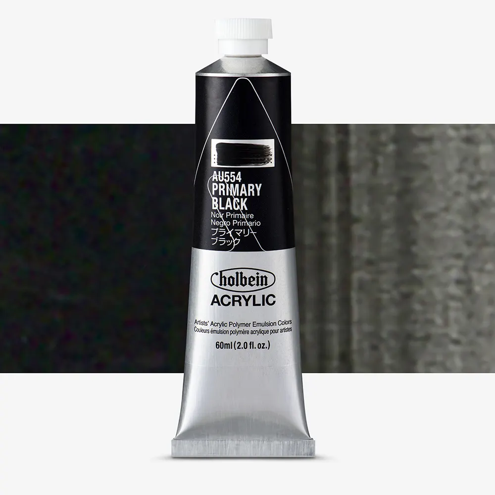 Holbein : Heavy Body : Acrylic Paint : 60ml : Primary Black