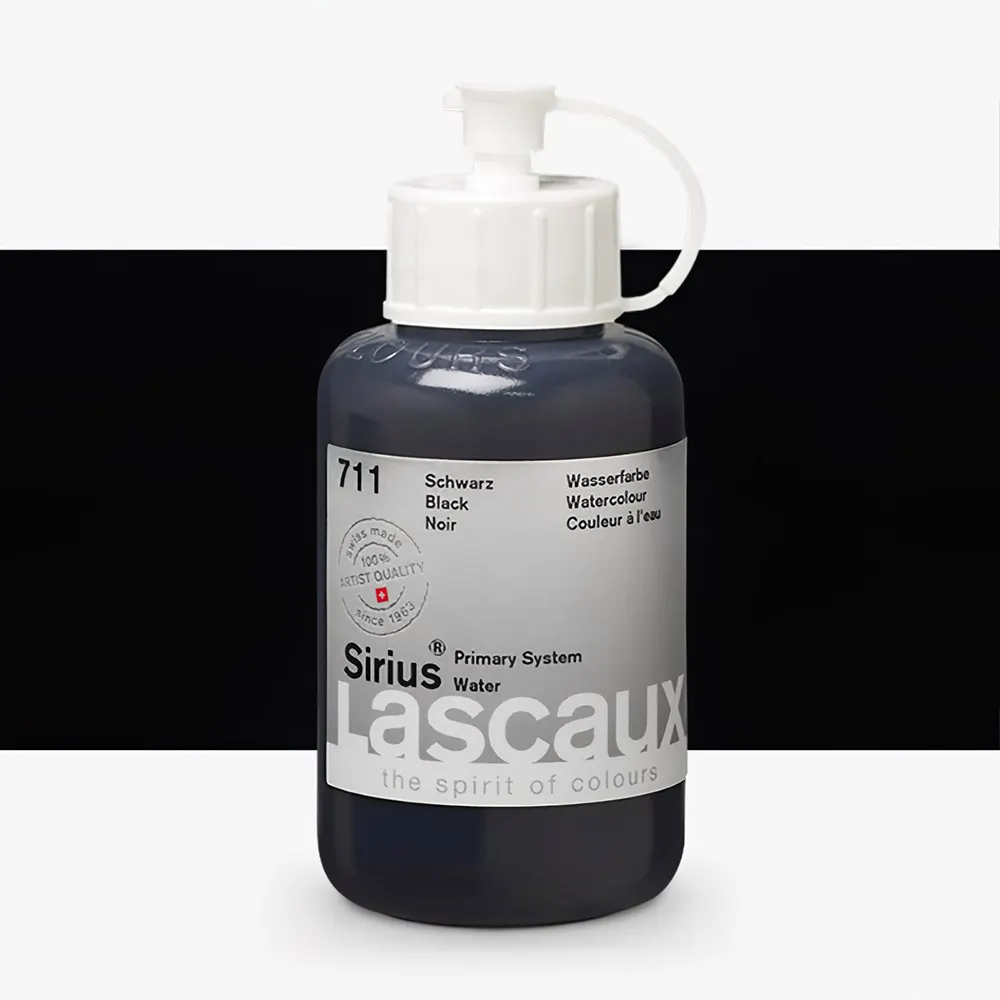 Lascaux : Sirius : Primary System : Watercolor Paint : 85ml : Black