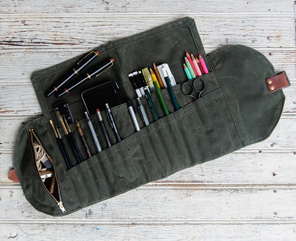 【Peg & Awl】The Sendak Artist Roll (Moss) New Moss Sendak and Anselm Landscape Notebook – Peg and Awl