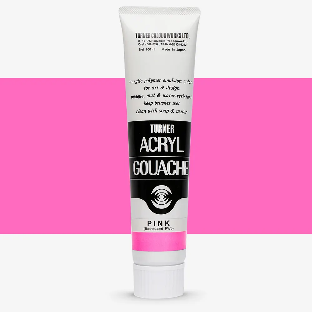 Turner : Acrylic Gouache Paint : 100ml : Pink 25