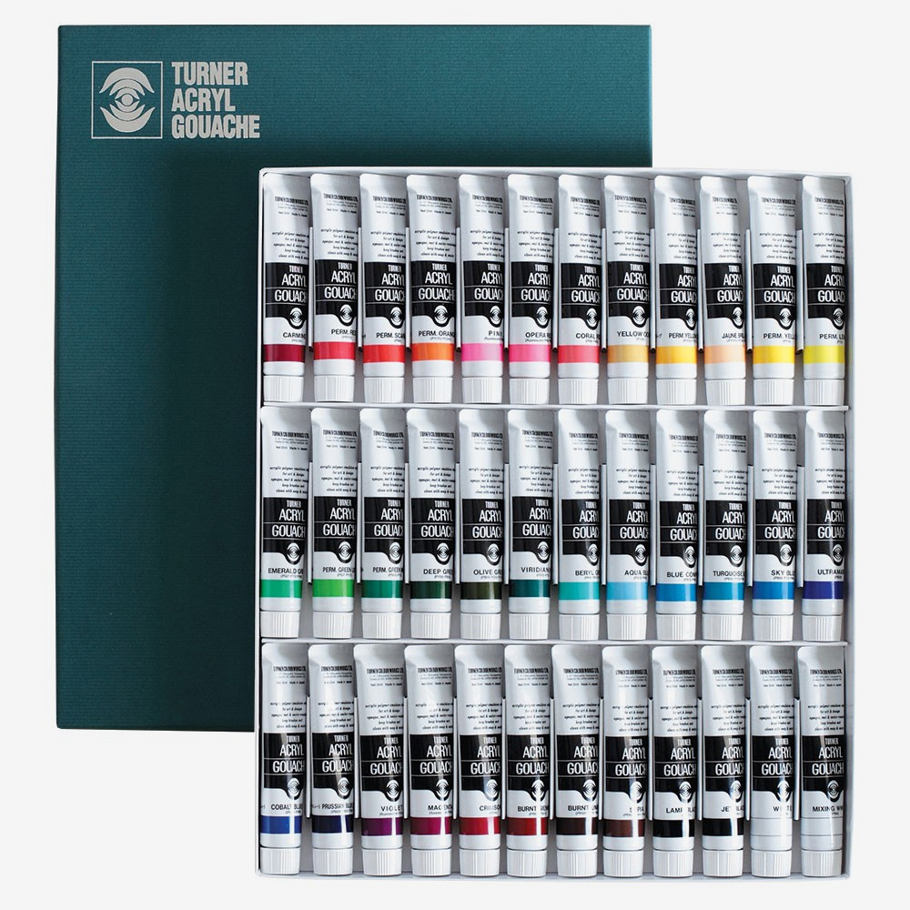 TURNER ACRYL GOUACHE 36色セット TURNER Acryl Gouache 36color set – Art Supplies Japan