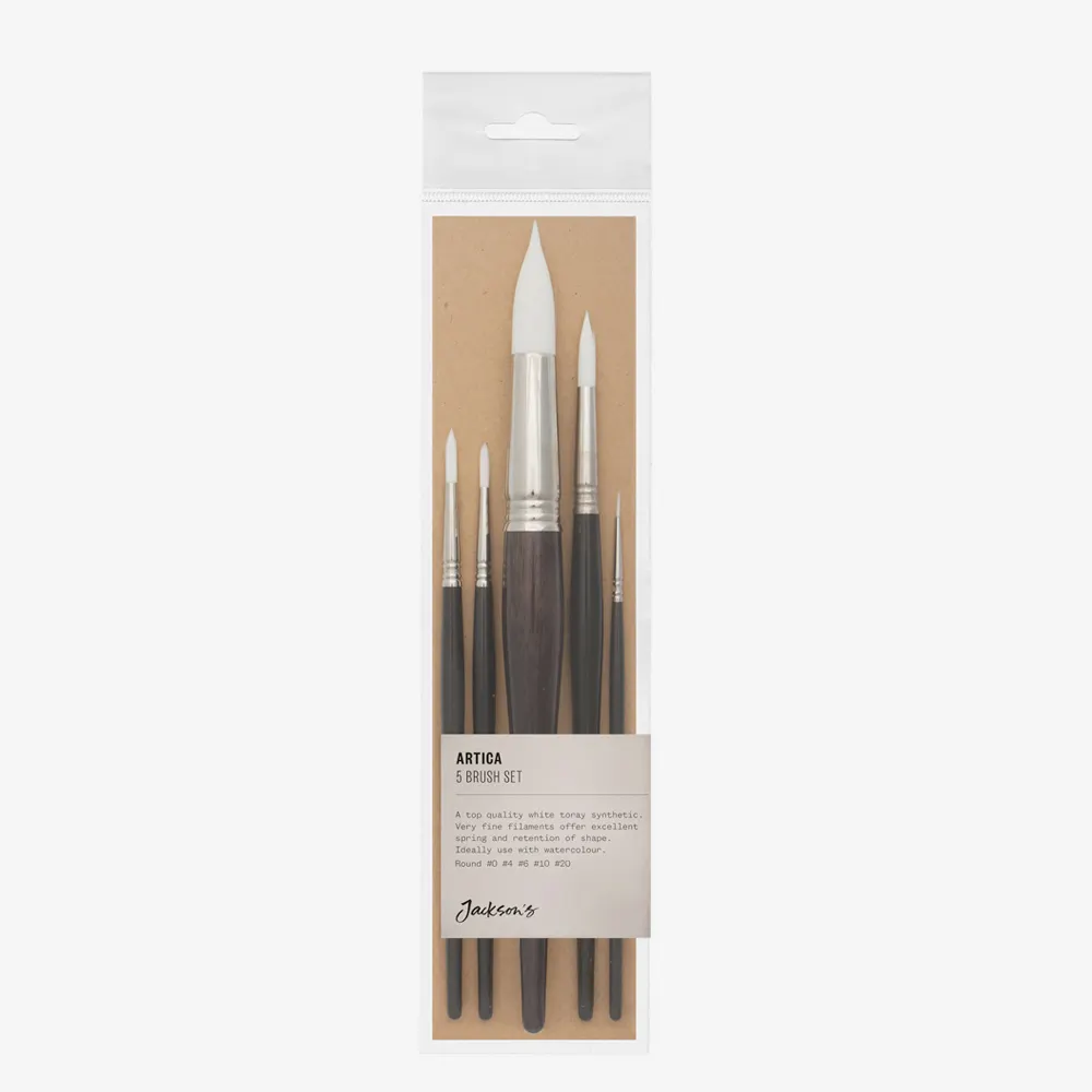 Jackson's : Artica : White Toray : Synthetic Brush : Set Of 5