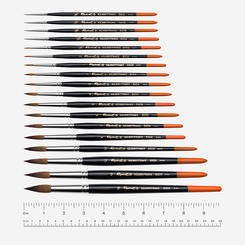 Raphael : Kolinsky Red Sable Brush : Series 8404, Size 2/0