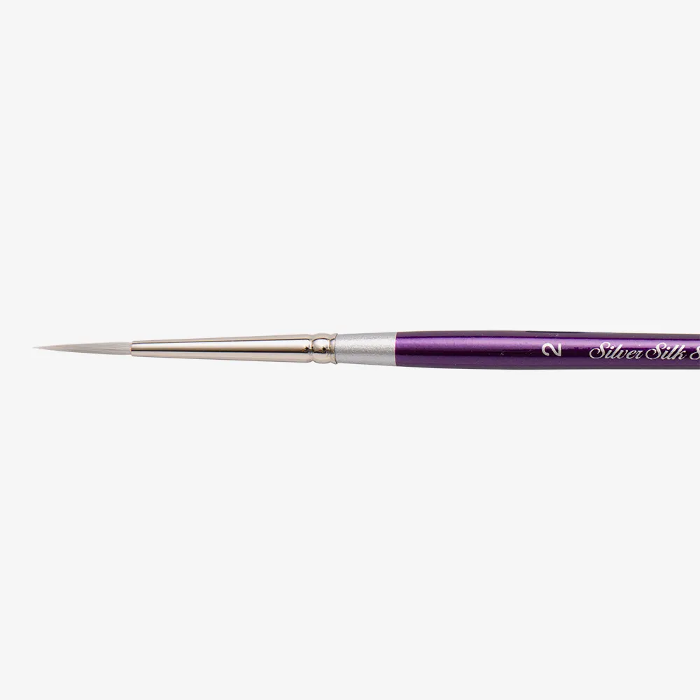 Silver Brush : Silver Silk 88 : Synthetic Brush : Series 8831S : Ultra Round : Size 2