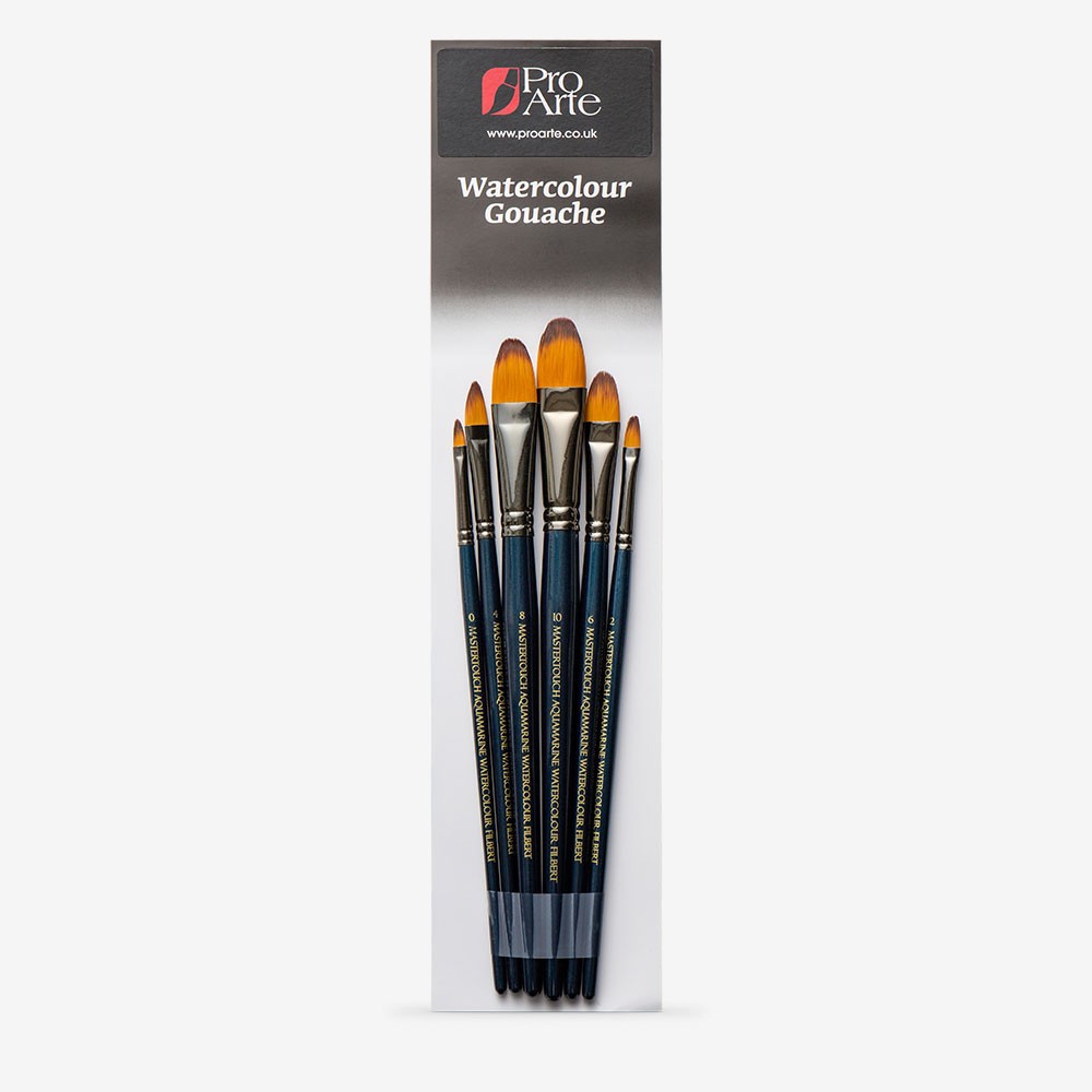 Pro Arte : Mastertouch : Aquamarine : Filbert  : Watercolour & Gouache Brush Set