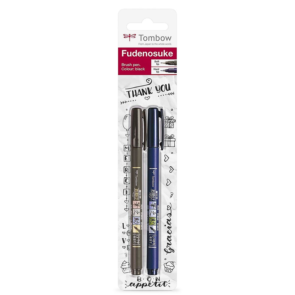 Tombow : Fudenosuke Calligraphy Brush Pen : Pack of 2
