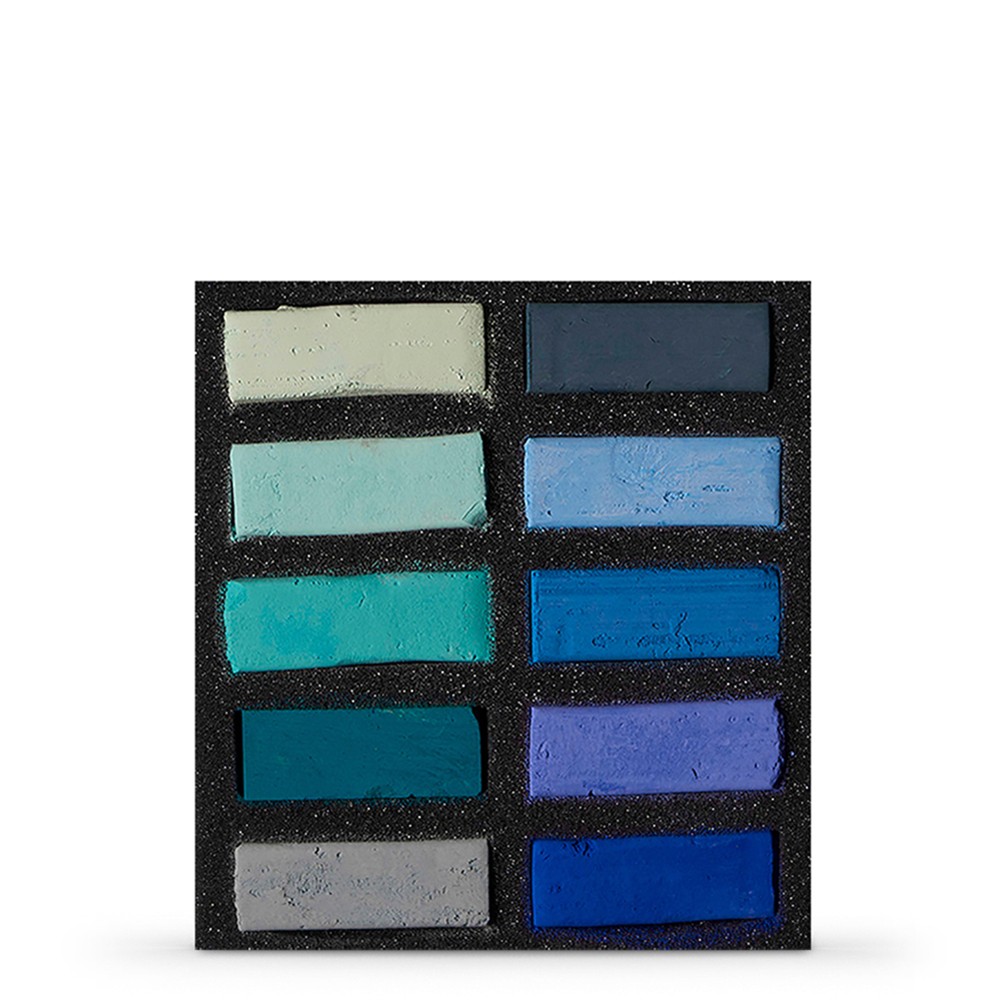 Art Spectrum : Extra Soft Square Pastel : Set Of 10 : Turquoise & Blues