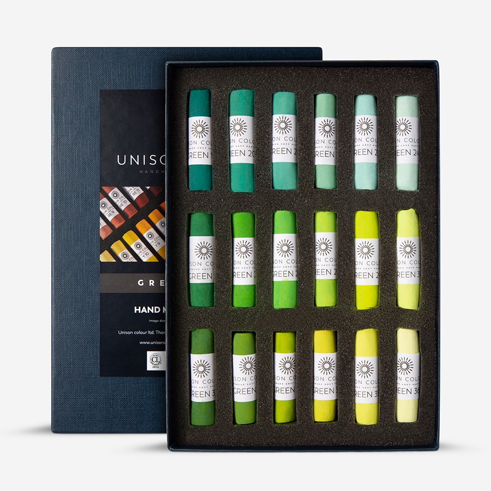 Unison Colour : Soft Pastel : Set of 18 Green 19-36