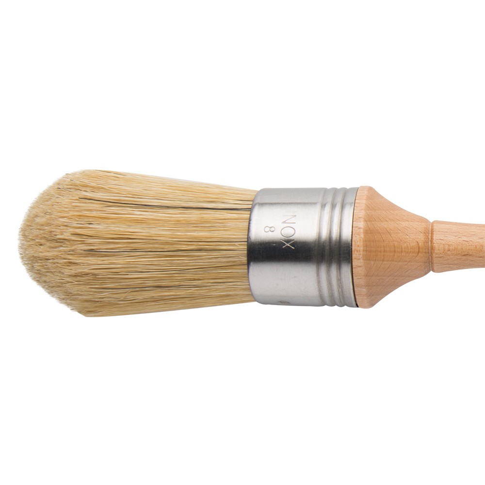 Escoda : Domed Lily Bristle Round Brush : No.8. : Stainless Steel Ferrule 36mm
