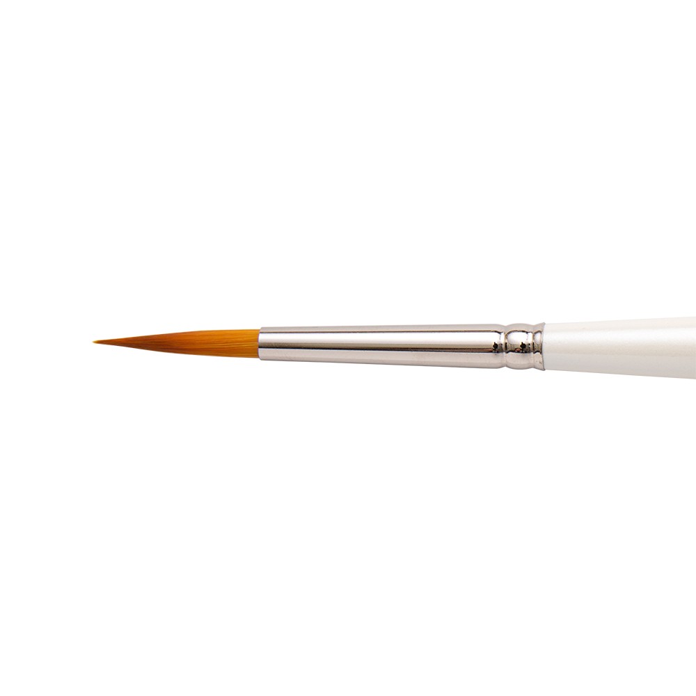 Silver Brush : Ultra Mini : Golden Taklon Brush : Series 2431S : Designer Round : Size 12