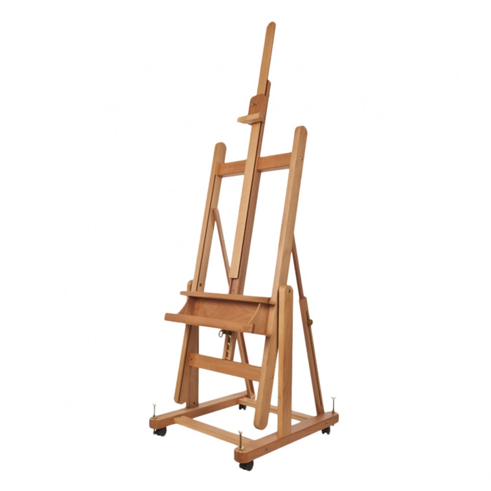 Mabef : M18 Studio Easel Oiled Beechwood 80 To 120in Height Also Reclines Horizontal Max Canvas: 94in