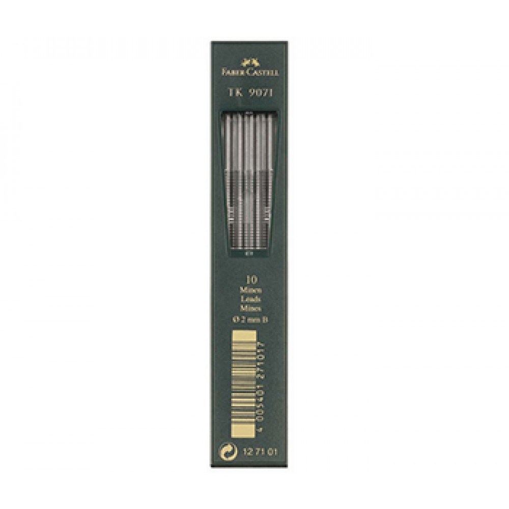 Faber-Castell : TK9400 Clutch Pencil Leads : Pack of 10 : 2mm : 3B