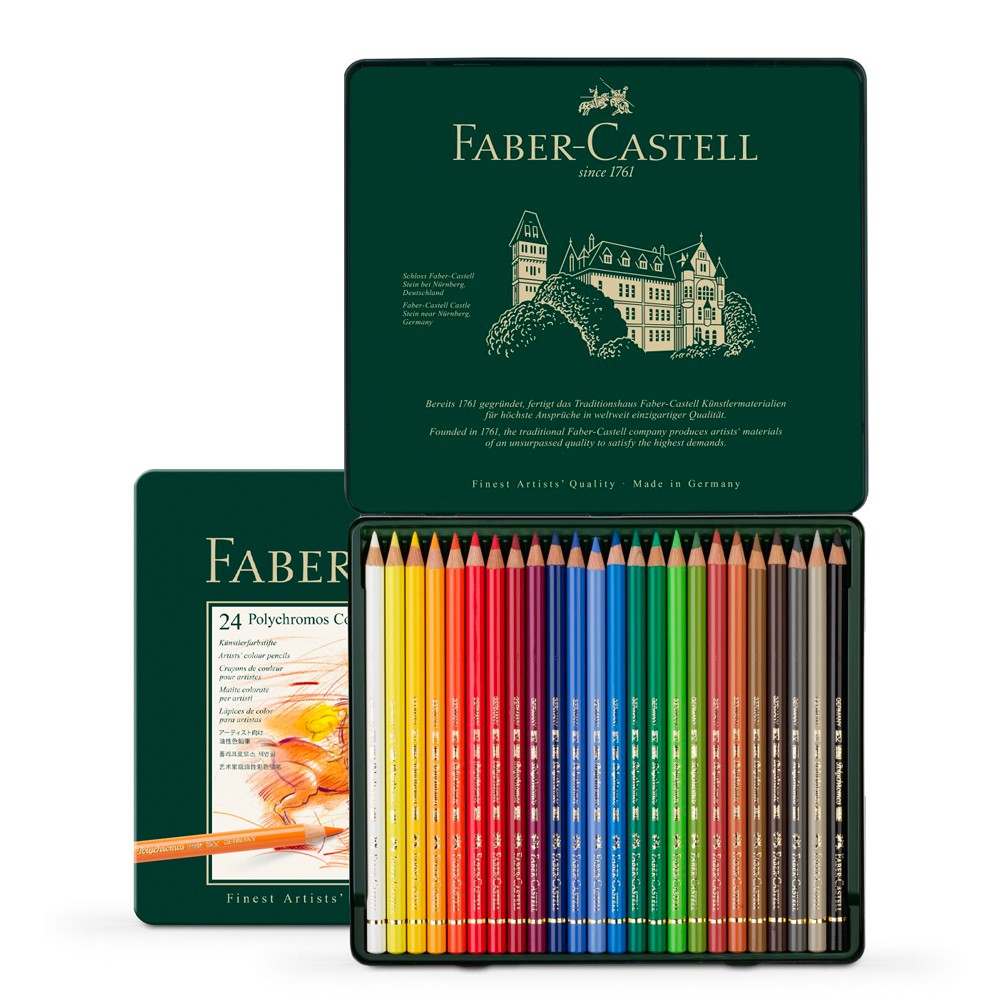 Faber-Castell : Polychromos Pencil : Metal Tin Set of 24