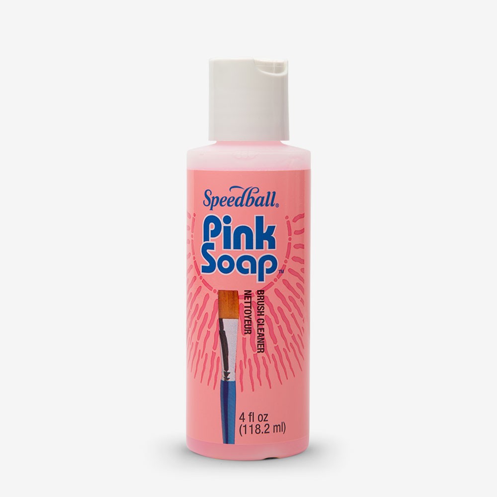 Speedball : Pink Soap : Brush Cleaner : 4oz (118ml)