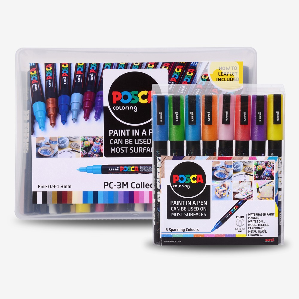 POSCA Medium PC-5M Art Paint Marker Pens Gift Set of 4 Warm