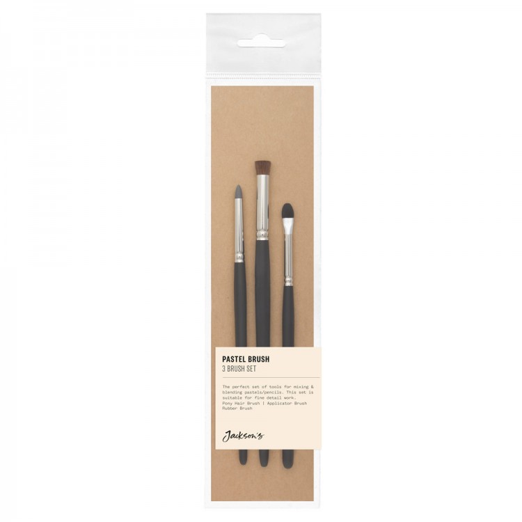 Jackson's : Pastel Brush : Set of 3 : Contains Blender Brush and Silicone Tool