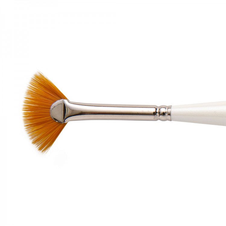 Silver Brush : Ultra Mini : Golden Taklon Brush : Series 2404S : Fan : Size 20/0