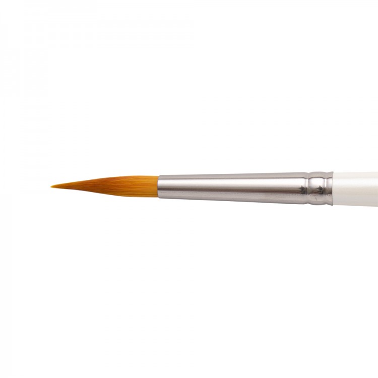 Silver Brush : Ultra Mini : Golden Taklon Brush : Series 2431S : Designer Round : Size 14