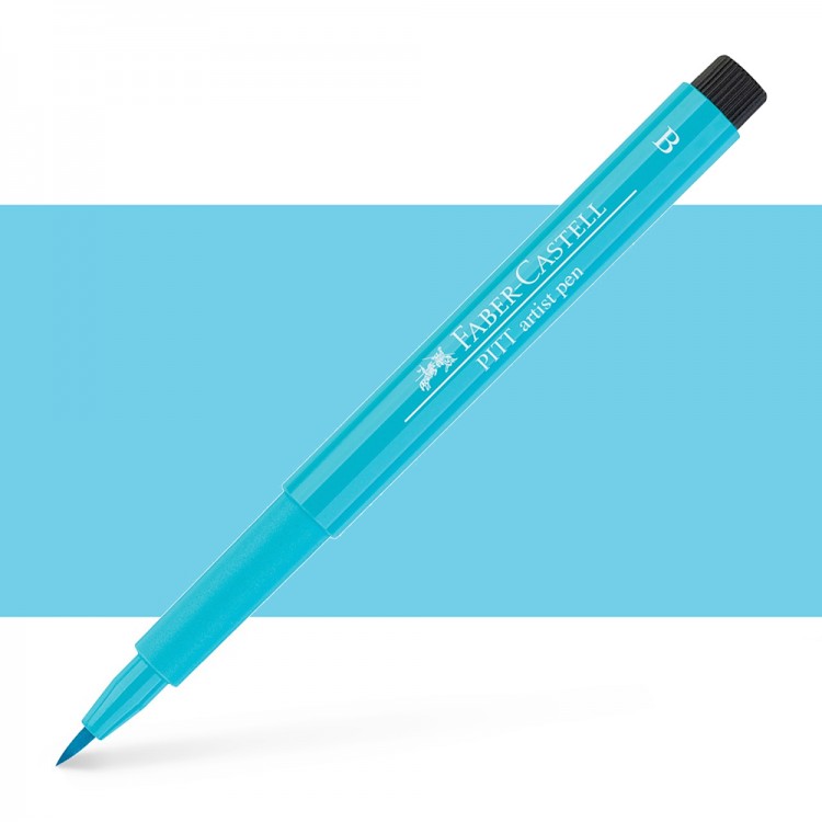 Faber-Castell : Pitt : Artists Brush Pen : Light Cobalt Turquoise