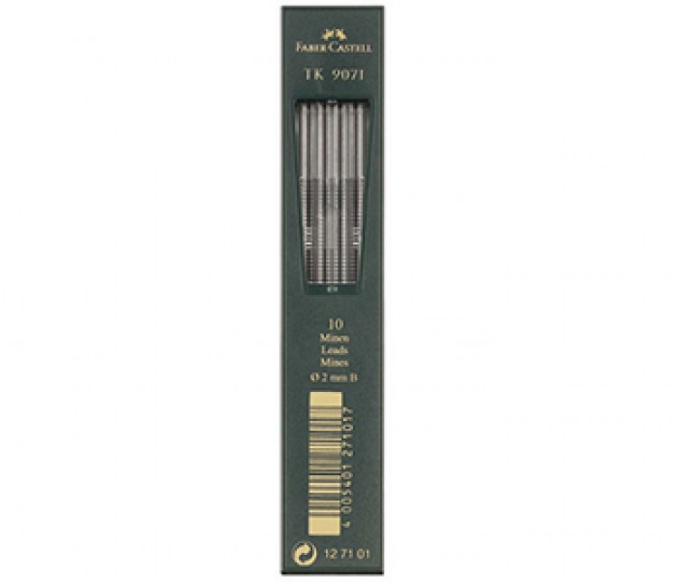 Faber-Castell : TK9400 Clutch Pencil Leads : Pack of 10 : 2mm : 3B