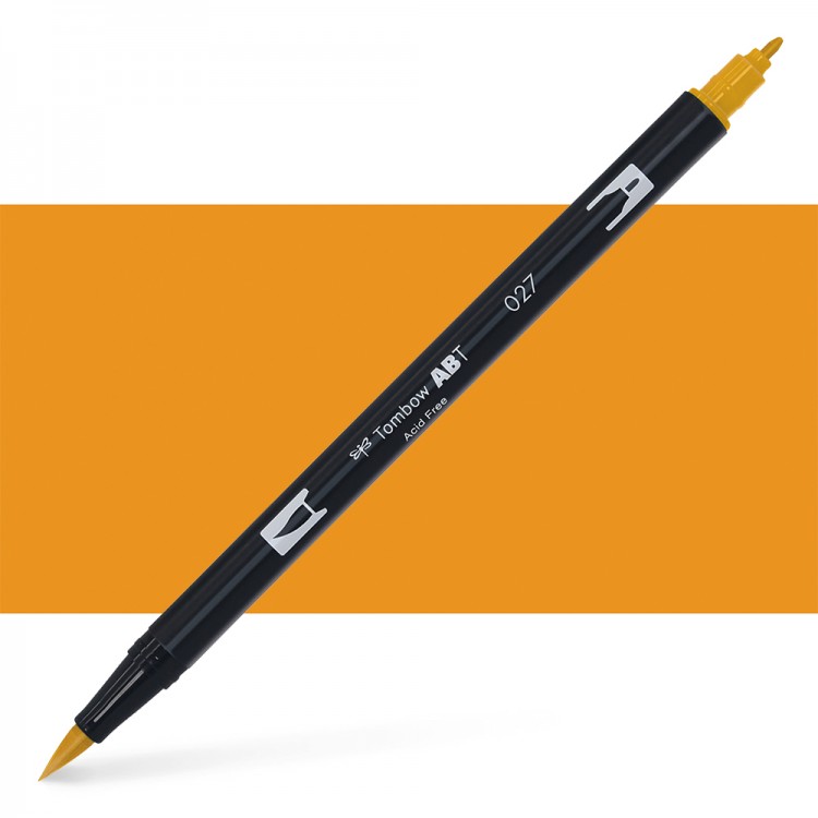 Tombow : Dual Tip Blendable Brush Pen : Dark Ochre